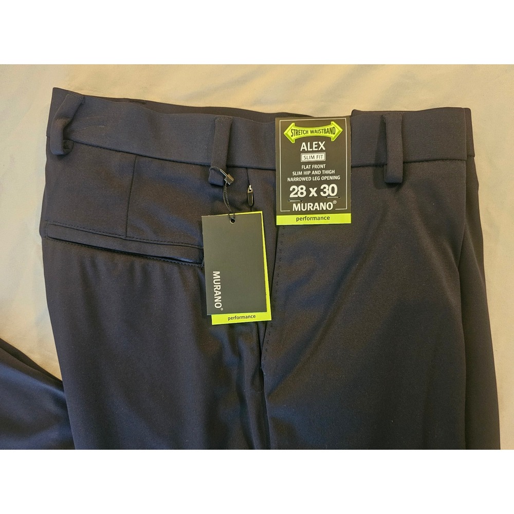 Murano Men's Black Dress Pants - Picture 2 of 6